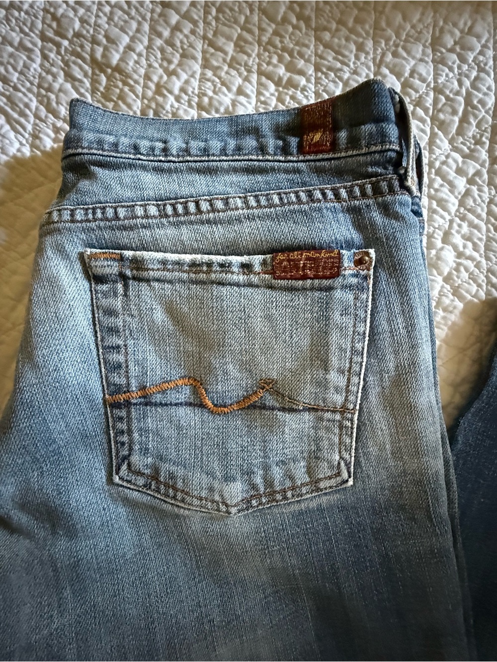 7 For All Mankind Bootcut Jeans Women’s Size 30 Made in USA Stretch Denim